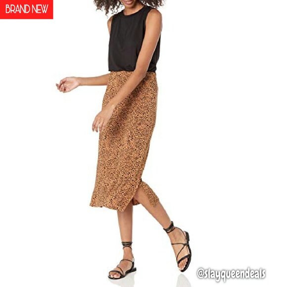 Pull-On Knit Midi Skirt, Rayon Stretch Jersey, Regular Fit, 31" Length - Picture 5 of 7